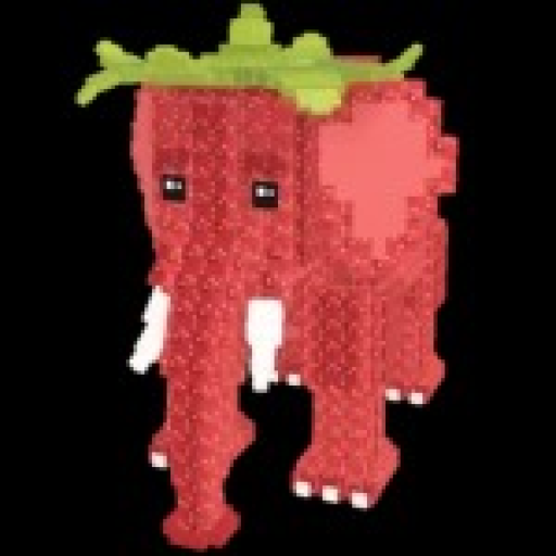 omg a strawberry elephant spawned when i joined!!1