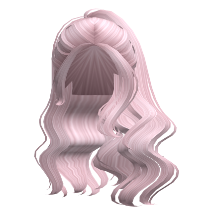 Cute Wavy Shoulder Ponytail (Light Pink)