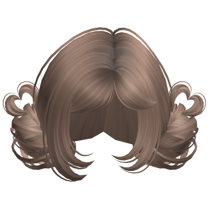 ♡ Heart Swirl Twin Buns (Milktea Brown) Roblox item