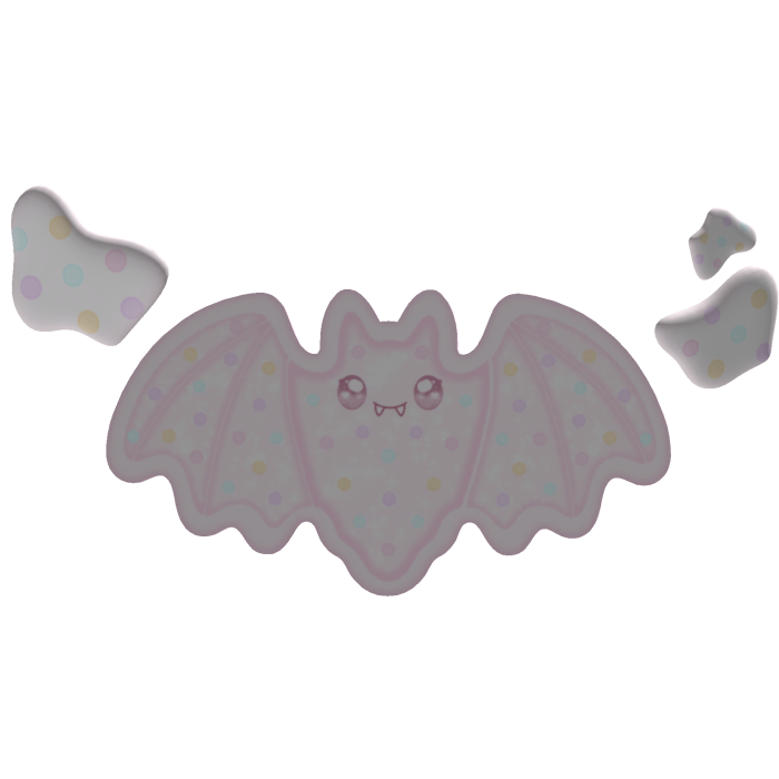 . ‿ ♡ funfetti pastel pink bat cookie