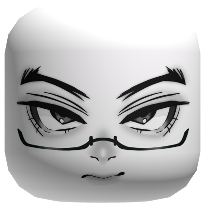 Glasses White Rockstar Emo Angry Man Face Roblox item