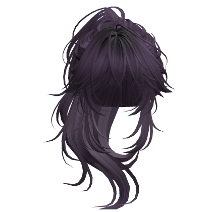 Wolfcut Anime Layered Ponytail Purple