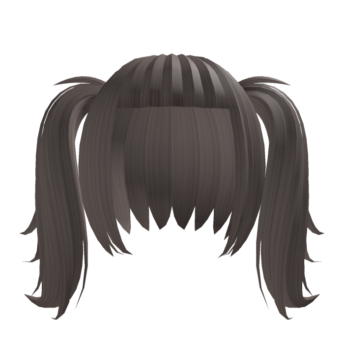 Cute doll fluffy short pigtails in ash brown