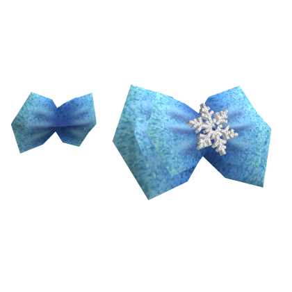 Snowflake Hair Bows Roblox item