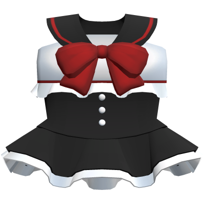 🍰 adorable kawaii school ruffle dress black n red