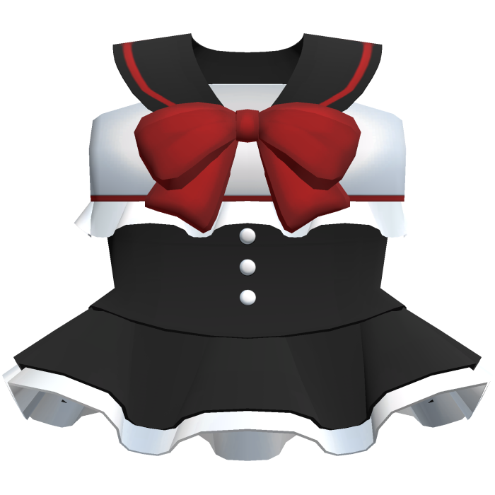 🍰 adorable kawaii school ruffle dress black n red