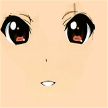 Cute anime girl face Roblox decal