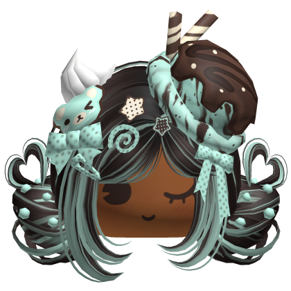♡ Ice Cream Girly Buns (Mint Choco)