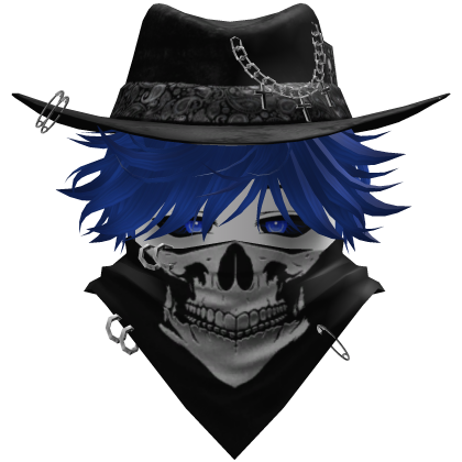 Vkei Dark Blue Y2K Emo Hair Roblox item
