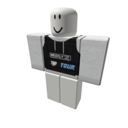Black and Blue teal Vest W White Hoodie Roblox decal