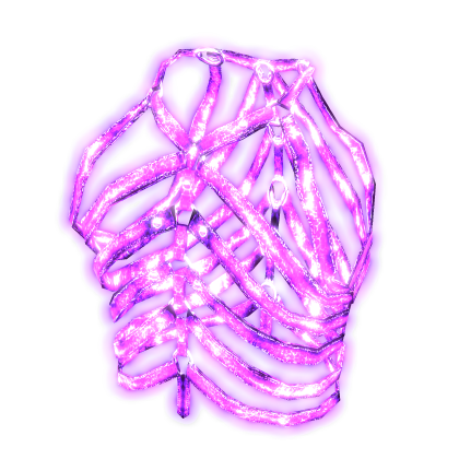 [EMISSIVE] Cyber Goth Purple Rib Cage Top
