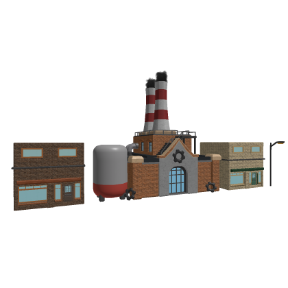 Stylized Factory & Tycoon Building Pack [Low Poly]
