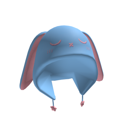 Sleepy bunny hoodie - blue and pink