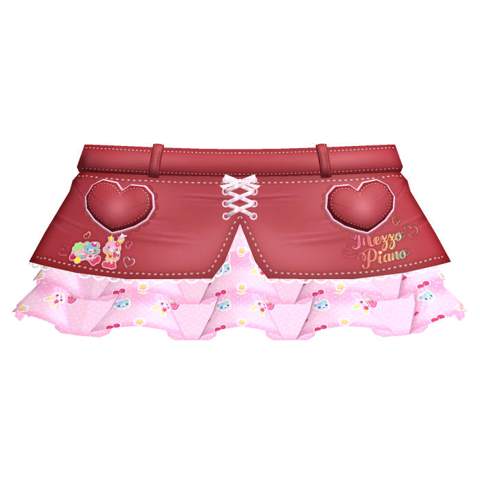 🌈☘️ mezzo piano red denim skirt