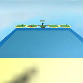 Parachute into shark filled waters Build on island