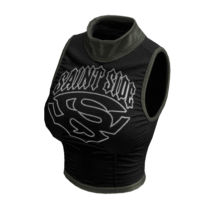 Sleeveless Y2K Top (Black Khaki)