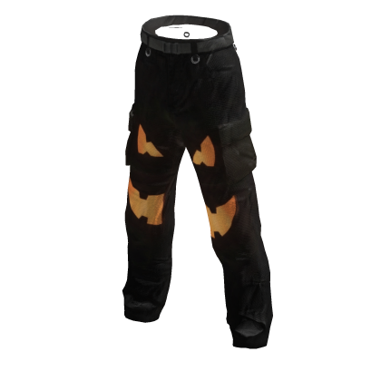 Y2K Glowing Pumpkin Cargo Pants