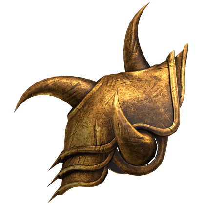 Gold Spiked Knight Pauldron - Right