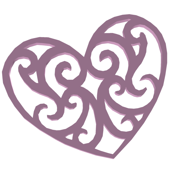 (ᴗ_ ᴗ。) pink heart lover charm symbol in mouth