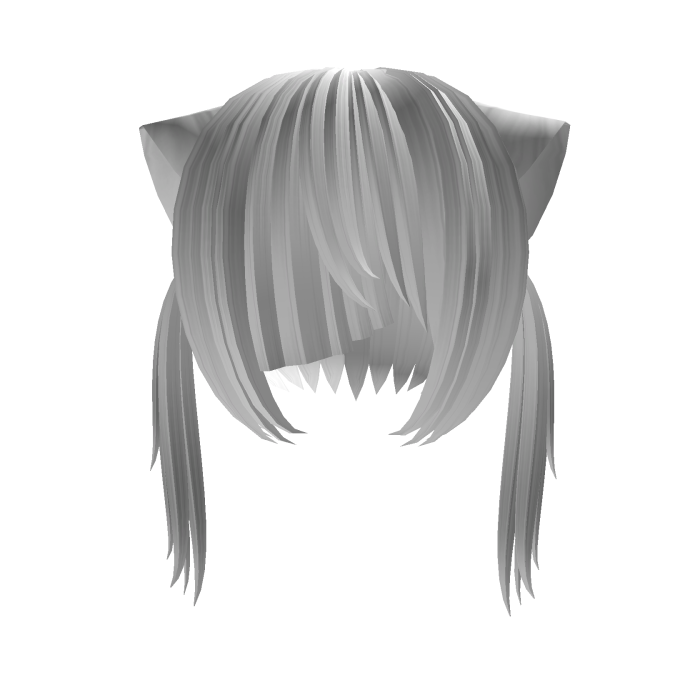 🖤꒱ white kitty razor bangs messy vampire pigtails
