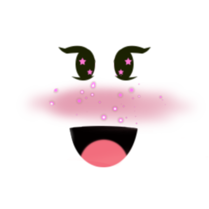 The pink blush galaxy smile Roblox decal