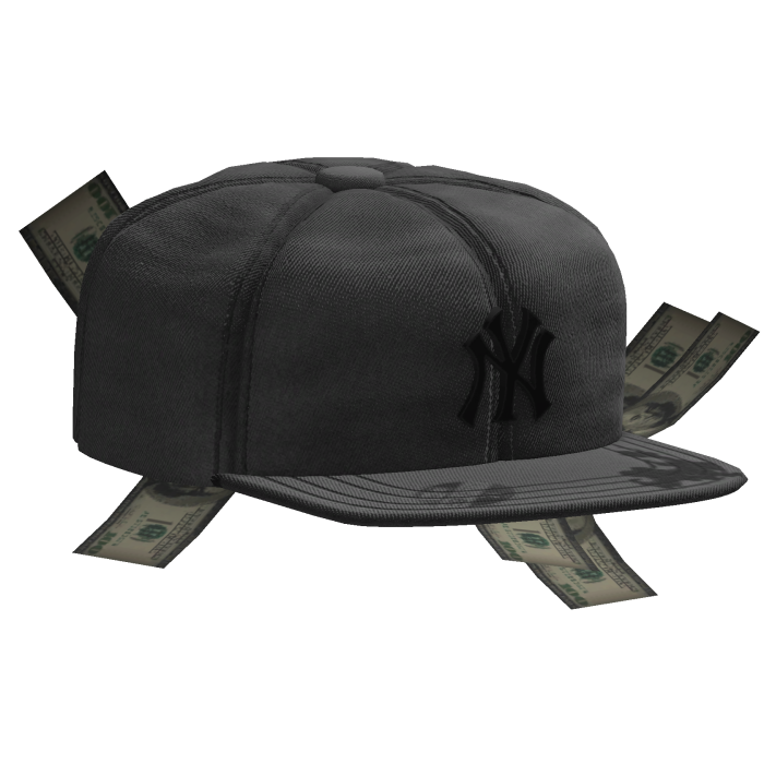 Sideswept Fitted Gray Money Cap