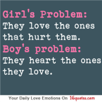 Boys with girl problems...Girls with boy problems