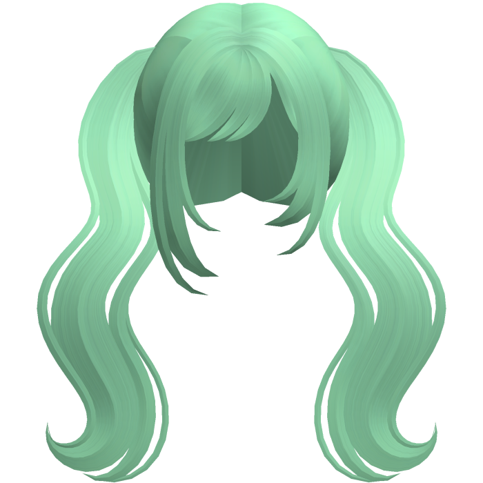 green long wavy moe dolly pigtails