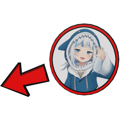 Gawr Gura Pointing Meme Circle Hololive Roblox item