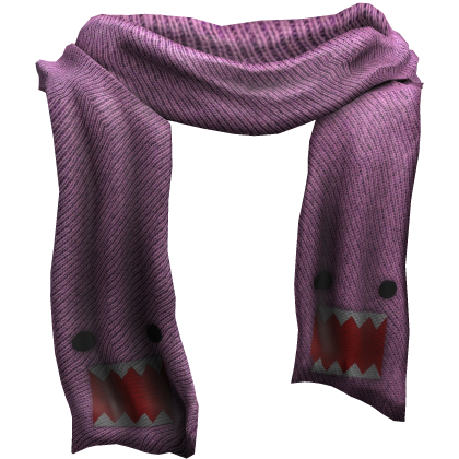 Thrifted Domo Kun Scarf Pink