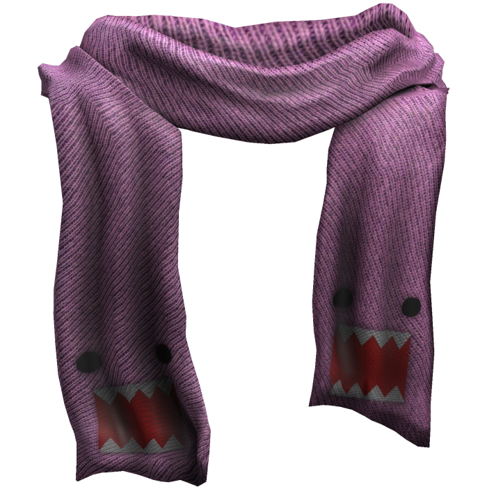 Thrifted Domo Kun Scarf Pink
