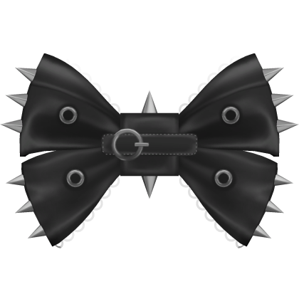 emo gothic vkei spiky studded black bow hairclip Roblox item