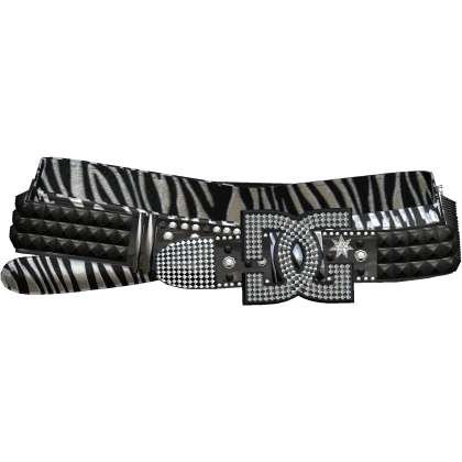 Y2K McBling glam girly baby phat rhinestone O ring belt Y2K Scene Rhinestone Pink Black Gyaru McBling Belt | Roblox  main image 2