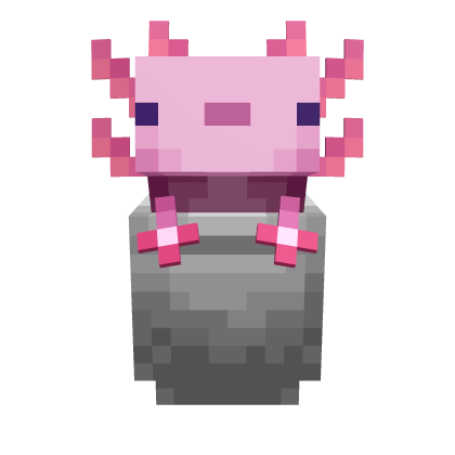 Pink Axolotl Bucket Backpack Roblox item