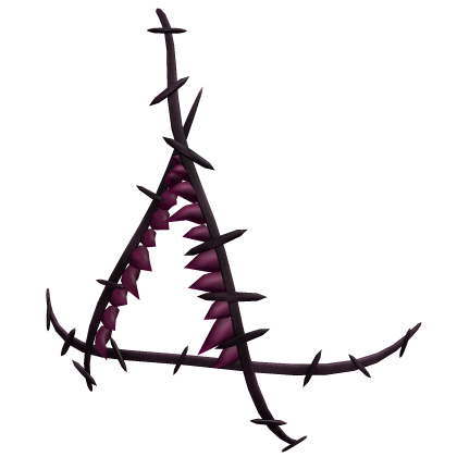 Purple Creepy Monster Mouth On Your Face