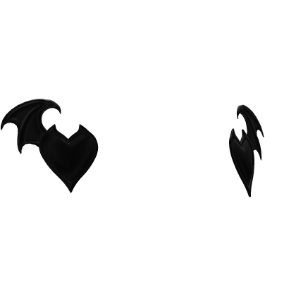 Gothic Heart Bat Hairclips