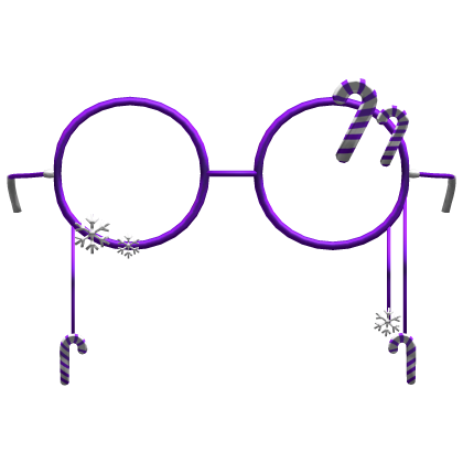 purple christmas glasses