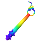 Kawaii Bow Spiked Waist Bat Rainbow