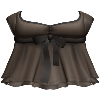 ♡: dark brown delicate dainty babydoll top