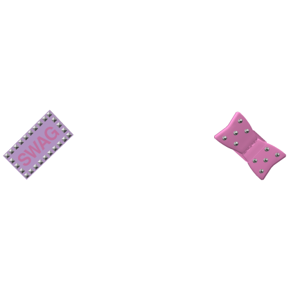 alt studded swag hair ties in pink & baby pink Roblox item