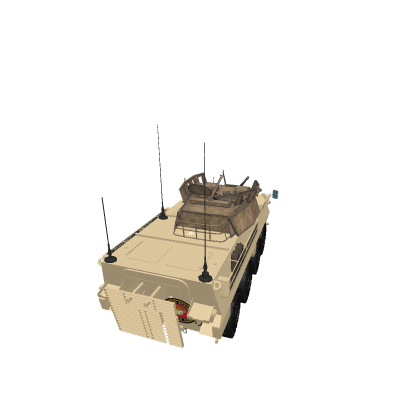 Canadian LAV Slat Armor Bushmaster Chain Gun