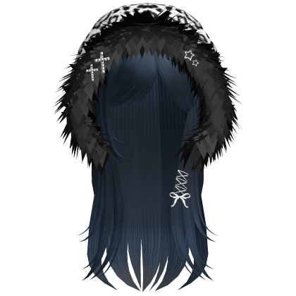 White Snow Leopard Hood Girl Midnight