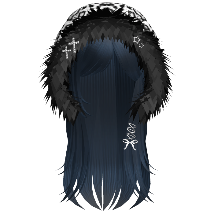 White Snow Leopard Hood Girl Midnight