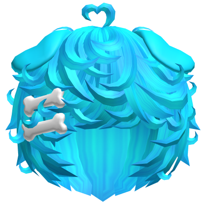 🦴 cute neon blue kawaii curly messy puppy boy