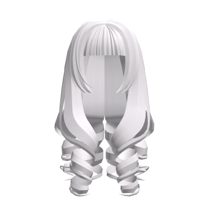 Kawaii hime cut wavy long white hair ♡