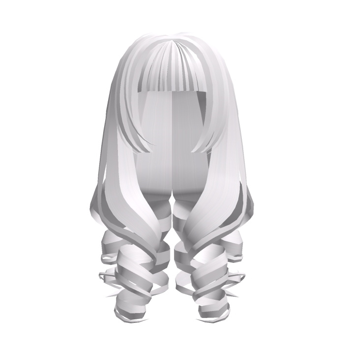 Kawaii hime cut wavy long white hair ♡