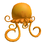Golden Anime Jellyfish Head