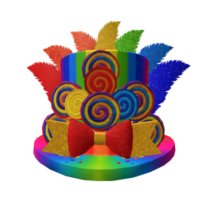 #RAINBOW Decora KidCore Colorful CandyFeathers Hat