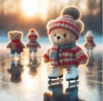 Teddy go’s ice scatting