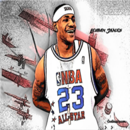 Lebron James cartoon Roblox decal